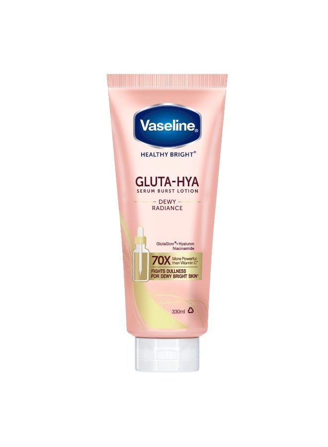 Vaseline Gluta Hya Dewy Radiance Serum Burst Lotion 330ml - Image 1